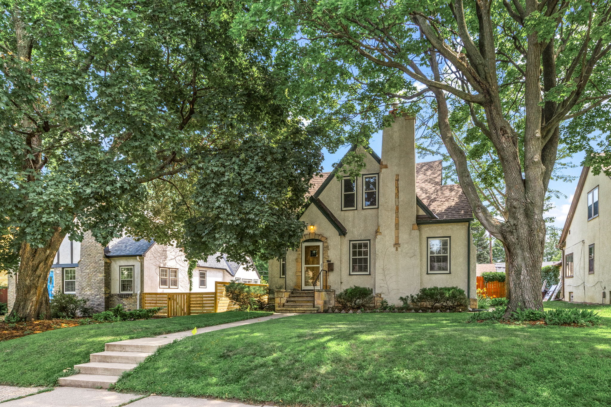 5537 13th Avenue South, Minneapolis — Front exterior of the classic Tudor-style home
